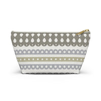 Ribbon Candy Accessory Pouch w T-bottom in Brown